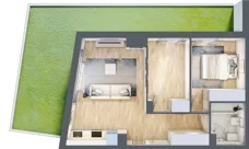3 pokoje, mieszkanie 58,09 m², parter, oferta nr RM/1B/I/0/6, Rytm Mokotowa 1B, Warszawa, Mokotów, Augustówka, ul. Antoniewska / Piramowicza