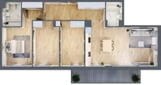4 pokoje, mieszkanie 101,12 m², piętro 2, oferta nr RM/1B/J/2/8, Rytm Mokotowa 1B, Warszawa, Mokotów, Augustówka, ul. Antoniewska / Piramowicza