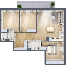 4 pokoje, mieszkanie 98,71 m², piętro 3, oferta nr RM/1B/J/3/7, Rytm Mokotowa 1B, Warszawa, Mokotów, Augustówka, ul. Antoniewska / Piramowicza
