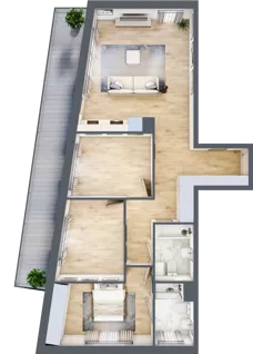 4 pokoje, mieszkanie 84,02 m², piętro 2, oferta nr RM/1B/J/2/3, Rytm Mokotowa 1B, Warszawa, Mokotów, Augustówka, ul. Antoniewska / Piramowicza