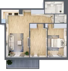 3 pokoje, mieszkanie 63,64 m², piętro 2, oferta nr RM/1B/M/2/8, Rytm Mokotowa 1B, Warszawa, Mokotów, Augustówka, ul. Antoniewska / Piramowicza