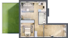 3 pokoje, mieszkanie 65,28 m², parter, oferta nr RM/1B/K/0/3, Rytm Mokotowa 1B, Warszawa, Mokotów, Augustówka, ul. Antoniewska / Piramowicza
