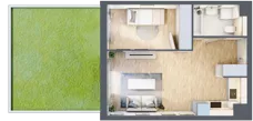 2 pokoje, mieszkanie 38,58 m², parter, oferta nr MC/I/C/0/2, Modern City etap I, Warszawa, Bemowo, Chrzanów, ul. Szeligowska
