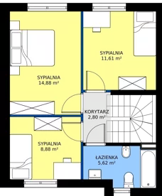 Dom 92,83 m², oferta nr B1b, Malinowy Zakątek II - domy, Kamieniec Wrocławski, ul. Malinowa 10,12