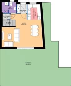 Dom 100,34 m², oferta nr B3a, Malinowy Zakątek II - domy, Kamieniec Wrocławski, ul. Malinowa 10,12