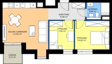 3 pokoje, mieszkanie 50,84 m², piętro 3, oferta nr B/3/13, Poznańska / Wąska, Poznań, Jeżyce, ul. Poznańska