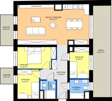 4 pokoje, mieszkanie 87,63 m², piętro 4, oferta nr A/4/24, Poznańska / Wąska, Poznań, Jeżyce, ul. Poznańska