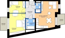 3 pokoje, mieszkanie 65,45 m², piętro 1, oferta nr B/1/05, Poznańska / Wąska, Poznań, Jeżyce, ul. Poznańska