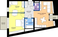 3 pokoje, mieszkanie 59,43 m², piętro 5, oferta nr B/5/22, Poznańska / Wąska, Poznań, Jeżyce, ul. Poznańska