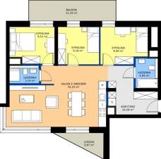 4 pokoje, mieszkanie 78,31 m², piętro 4, oferta nr A/4/27, Poznańska / Wąska, Poznań, Jeżyce, ul. Poznańska