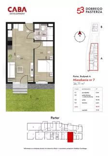 2 pokoje, mieszkanie 35,87 m², piętro 1, oferta nr 13, Dobrego Pasterza 53, Kraków, Prądnik Czerwony, Dobrego Pasterza 53