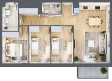 4 pokoje, mieszkanie 75,88 m², piętro 4, oferta nr D.4.12, Nowa Dąbrowa, Gdynia, Dąbrowa, ul. Rdestowa