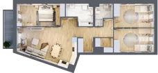 4 pokoje, mieszkanie 95,08 m², piętro 3, oferta nr D.3.3, Nowa Dąbrowa, Gdynia, Dąbrowa, ul. Rdestowa
