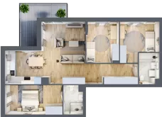 4 pokoje, mieszkanie 83,62 m², piętro 2, oferta nr E.2.6, Nowa Dąbrowa, Gdynia, Dąbrowa, ul. Rdestowa