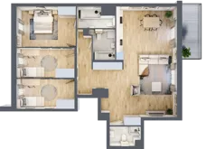 4 pokoje, mieszkanie 107,66 m², piętro 1, oferta nr E.1.5, Nowa Dąbrowa, Gdynia, Dąbrowa, ul. Rdestowa