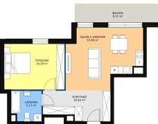2 pokoje, mieszkanie 56,40 m², piętro 4, oferta nr D4-D5/M022, Ursus Vita, Warszawa, Ursus, Szamoty, ul. Herbu Oksza