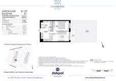 2 pokoje, mieszkanie 36,96 m², piętro 1, oferta nr B1.19, Osiedle Chabrowe, Starogard Gdański, ul. Gen. Stanisław Sosabowskiego
