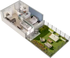 2 pokoje, mieszkanie 36,96 m², piętro 1, oferta nr B1.19, Osiedle Chabrowe, Starogard Gdański, ul. Gen. Stanisław Sosabowskiego
