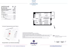 2 pokoje, mieszkanie 36,96 m², piętro 1, oferta nr B1.19, Osiedle Chabrowe, Starogard Gdański, ul. Gen. Stanisław Sosabowskiego