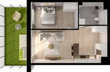 2 pokoje, mieszkanie 41,67 m², parter, oferta nr B2.02, Osiedle Chabrowe, Starogard Gdański, ul. Gen. Stanisław Sosabowskiego