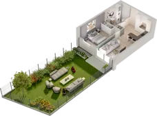 2 pokoje, mieszkanie 36,96 m², piętro 1, oferta nr B1.19, Osiedle Chabrowe, Starogard Gdański, ul. Gen. Stanisław Sosabowskiego