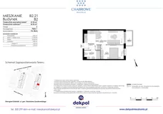 2 pokoje, mieszkanie 36,96 m², piętro 1, oferta nr B2.21, Osiedle Chabrowe, Starogard Gdański, ul. Gen. Stanisław Sosabowskiego