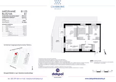 3 pokoje, mieszkanie 55,96 m², piętro 4, oferta nr B2.63, Osiedle Chabrowe, Starogard Gdański, ul. Gen. Stanisław Sosabowskiego