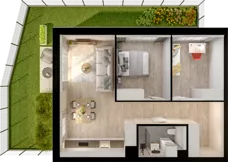 3 pokoje, mieszkanie 55,96 m², piętro 4, oferta nr B2.63, Osiedle Chabrowe, Starogard Gdański, ul. Gen. Stanisław Sosabowskiego