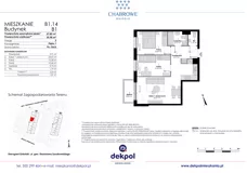 3 pokoje, mieszkanie 55,98 m², piętro 1, oferta nr B1.14, Osiedle Chabrowe, Starogard Gdański, ul. Gen. Stanisław Sosabowskiego