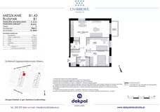 3 pokoje, mieszkanie 59,67 m², piętro 3, oferta nr B1.43, Osiedle Chabrowe, Starogard Gdański, ul. Gen. Stanisław Sosabowskiego
