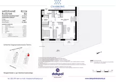 3 pokoje, mieszkanie 59,67 m², piętro 3, oferta nr B1.43, Osiedle Chabrowe, Starogard Gdański, ul. Gen. Stanisław Sosabowskiego