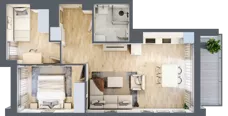 3 pokoje, lokal inwestycyjny 51,15 m², piętro 1, oferta nr C9.5, Solmarina, Wiślinka, ul. Łąkowa