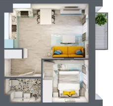 2 pokoje, mieszkanie 36,57 m², piętro 2, oferta nr E2.25, Osiedle Kociewskie III, Rokitki, ul. Tczewska