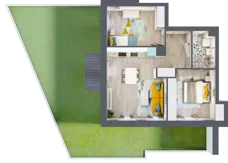 3 pokoje, mieszkanie 54,69 m², piętro 2, oferta nr E1.28, Osiedle Kociewskie III, Rokitki, ul. Tczewska