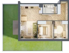 3 pokoje, mieszkanie 56,99 m², piętro 1, oferta nr B2.16, Osiedle Chabrowe, Starogard Gdański, ul. Gen. Stanisław Sosabowskiego