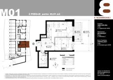 2 pokoje, mieszkanie 40,91 m², parter, oferta nr 1, Sczanieckiej 8 , Łódź, Górna, ul. Sczanieckiej 8