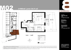 2 pokoje, mieszkanie 50,75 m², parter, oferta nr 2, Sczanieckiej 8 , Łódź, Górna, ul. Sczanieckiej 8