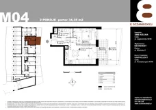 2 pokoje, mieszkanie 34,35 m², parter, oferta nr 4, Sczanieckiej 8 , Łódź, Górna, ul. Sczanieckiej 8
