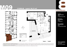 2 pokoje, mieszkanie 46,74 m², piętro 1, oferta nr 9, Sczanieckiej 8 , Łódź, Górna, ul. Sczanieckiej 8