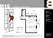 2 pokoje, mieszkanie 47,39 m², piętro 1, oferta nr 16, Sczanieckiej 8 , Łódź, Górna, ul. Sczanieckiej 8