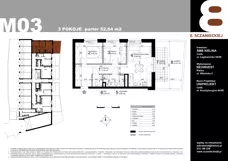 3 pokoje, mieszkanie 52,64 m², parter, oferta nr 3, Sczanieckiej 8 , Łódź, Górna, ul. Sczanieckiej 8