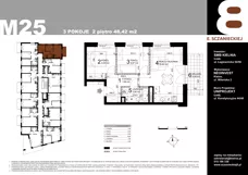 3 pokoje, mieszkanie 48,42 m², piętro 2, oferta nr 25, Sczanieckiej 8 , Łódź, Górna, ul. Sczanieckiej 8
