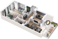 3 pokoje, mieszkanie 63,43 m², piętro 5, oferta nr A/116, Zaspa Wygodnie, Gdańsk, Zaspa, Zaspa-Młyniec, Al. Jana Pawła II