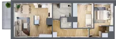 3 pokoje, mieszkanie 61,55 m², piętro 10, oferta nr B/139, 64 Dmowskiego, Poznań, Św. Łazarz, Łazarz, ul. R. Dmowskiego