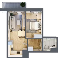 2 pokoje, mieszkanie 38,39 m², piętro 8, oferta nr B/215, 64 Dmowskiego, Poznań, Św. Łazarz, Łazarz, ul. R. Dmowskiego