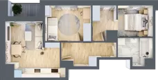 3 pokoje, mieszkanie 49,33 m², piętro 10, oferta nr B/228, 64 Dmowskiego, Poznań, Św. Łazarz, Łazarz, ul. R. Dmowskiego