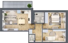 3 pokoje, mieszkanie 56,93 m², piętro 6, oferta nr 1/46, Osiedle Prystora, Warszawa, Ursus, Skorosze, ul. Prystora