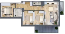 4 pokoje, mieszkanie 75,92 m², piętro 4, oferta nr 1/67, Osiedle Prystora, Warszawa, Ursus, Skorosze, ul. Prystora