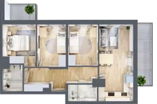4 pokoje, mieszkanie 64,05 m², piętro 5, oferta nr 19/57, Przy Unii, Poznań, Żegrze, ul. Wagrowska 19 i 19A