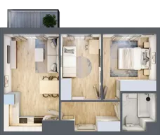 3 pokoje, mieszkanie 48,51 m², piętro 8, oferta nr 19/88, Przy Unii, Poznań, Żegrze, ul. Wagrowska 19 i 19A